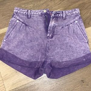 Purple Jean Shorts